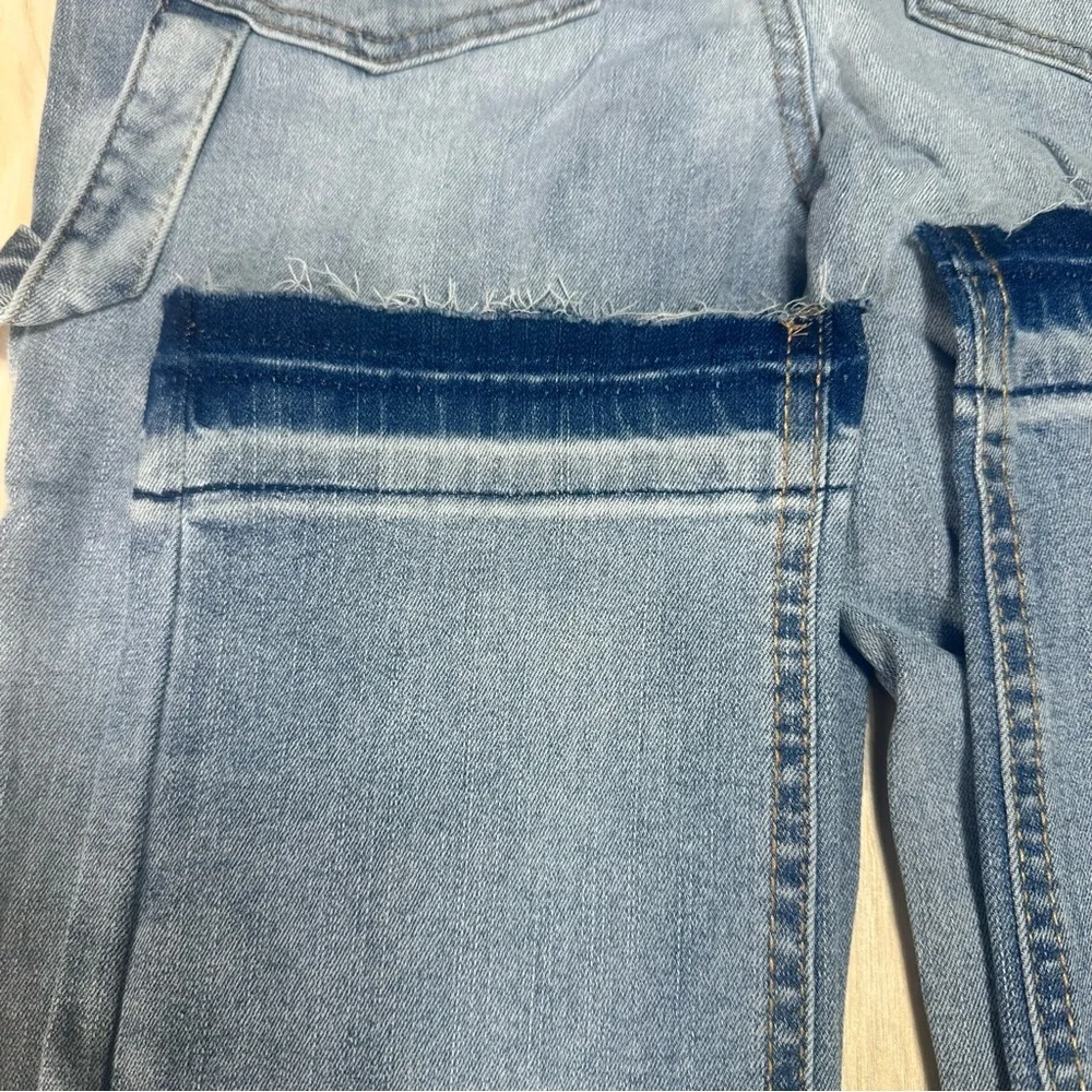 NEW GIRLS JUSTICE distressed Denim Jean Overalls‎ SIZE 14 SLIM